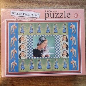 Anne Taintor 1000 Piece Jigsaw Puzzle My Mascara Ran Pink Made In USA Humor